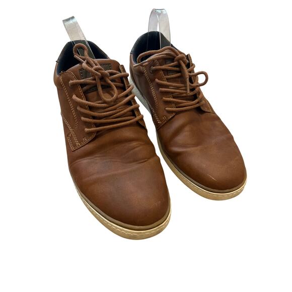 CROWN VINTAGE Men's Edsul Oxford Camel Brown Size 11 Medium Office Casual - Picture 1 of 7